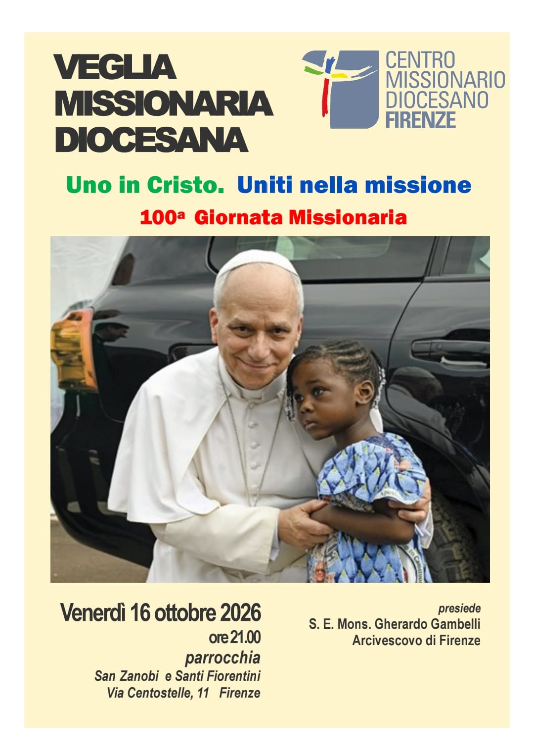 Locandina della Veglia Missionaria 2026